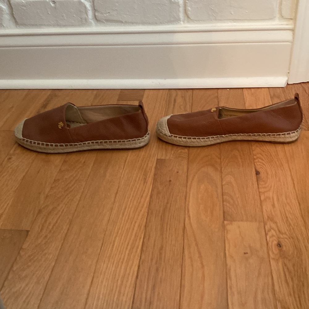 Ralph Lauren Brown Cameryn Espradille Flats - 8 - Picture 5 of 10